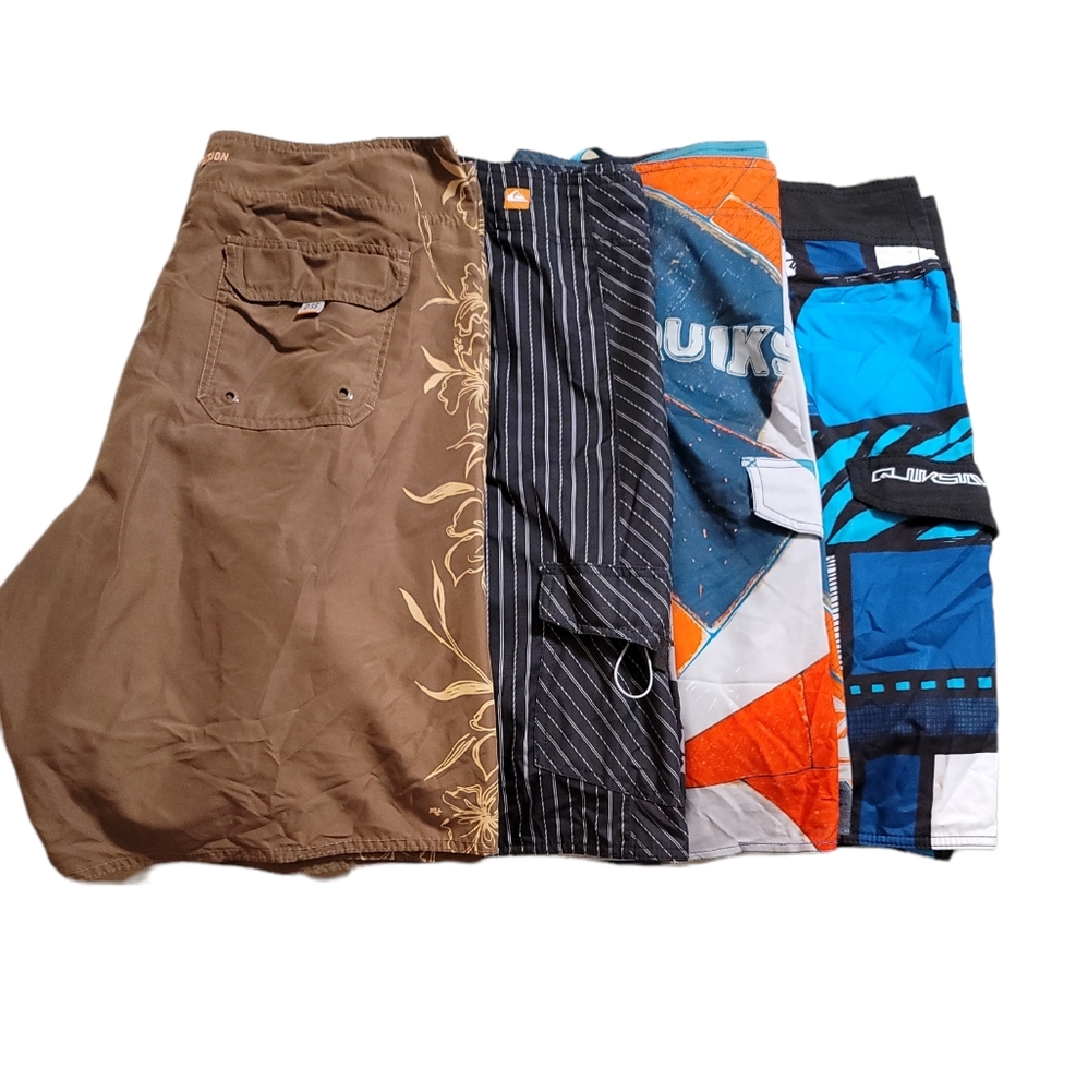 Size 34 men's quiksilver board short lot
